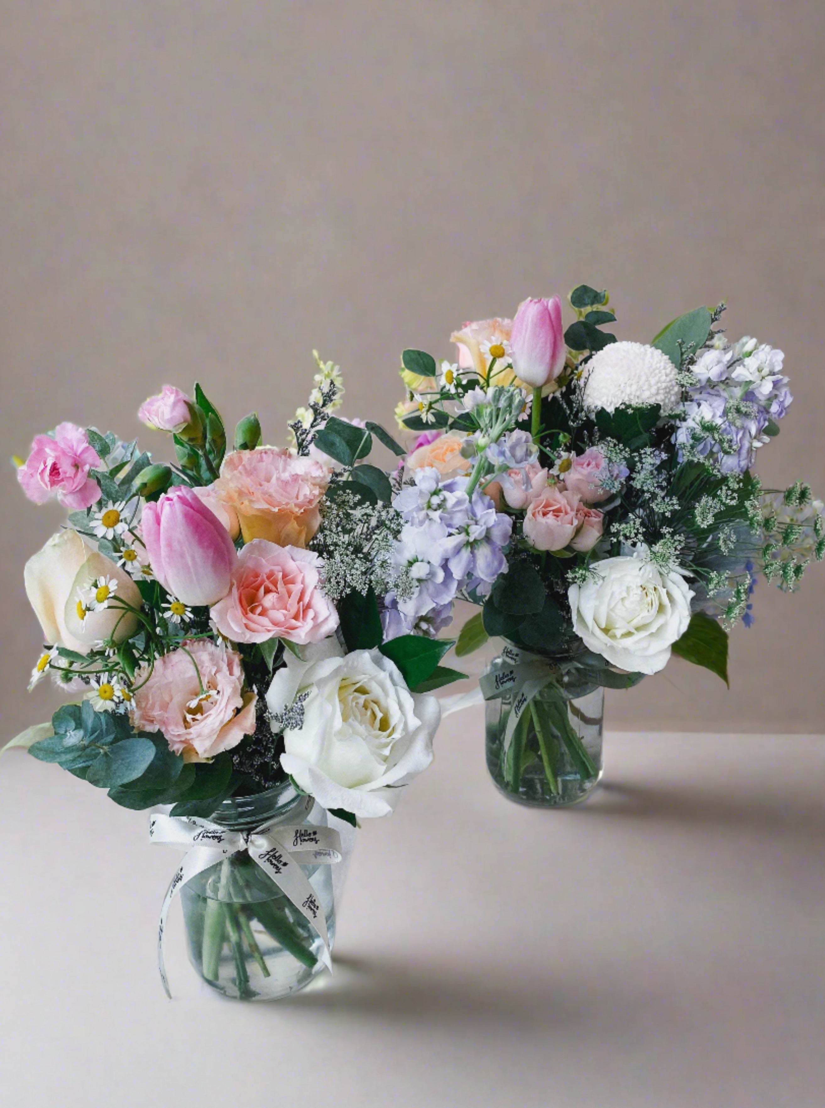 Flower Bouquets in a Jar