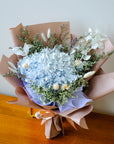 Valentine's 25 | Timeless Elegance: Preserved Blue Hydrangea Bouquet