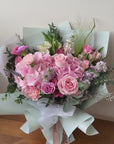 Enchanted Bouquet - Pink hydrangea with lilacs and pastel pinks